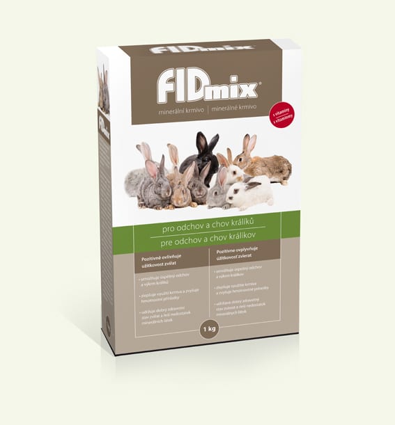 doplnková vitamino-minerálna kŕmna zmes pre králikov FIDmix králik 1kg FIDES ARGO s.r.o.