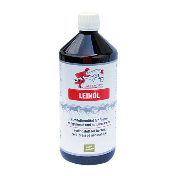 ľanový olej lisovaný za studena pre kone LEINÖL 1000 ml